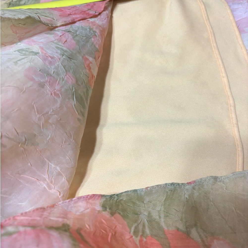 Vintage Y2K Dress Barn Pastel Floral Dress in green, pink, and pale yellow. - Picture 8 of 10